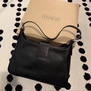 NEW COACH Vintage Hampton Black Leather Bag
